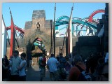 Dragon Challenge - A high-speed roller coaster chase across the sky.
