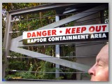 Jurassic Park River Adventure - Danger zone raptor containment area