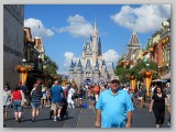 Jeff on main street with Cinderella Castle behind